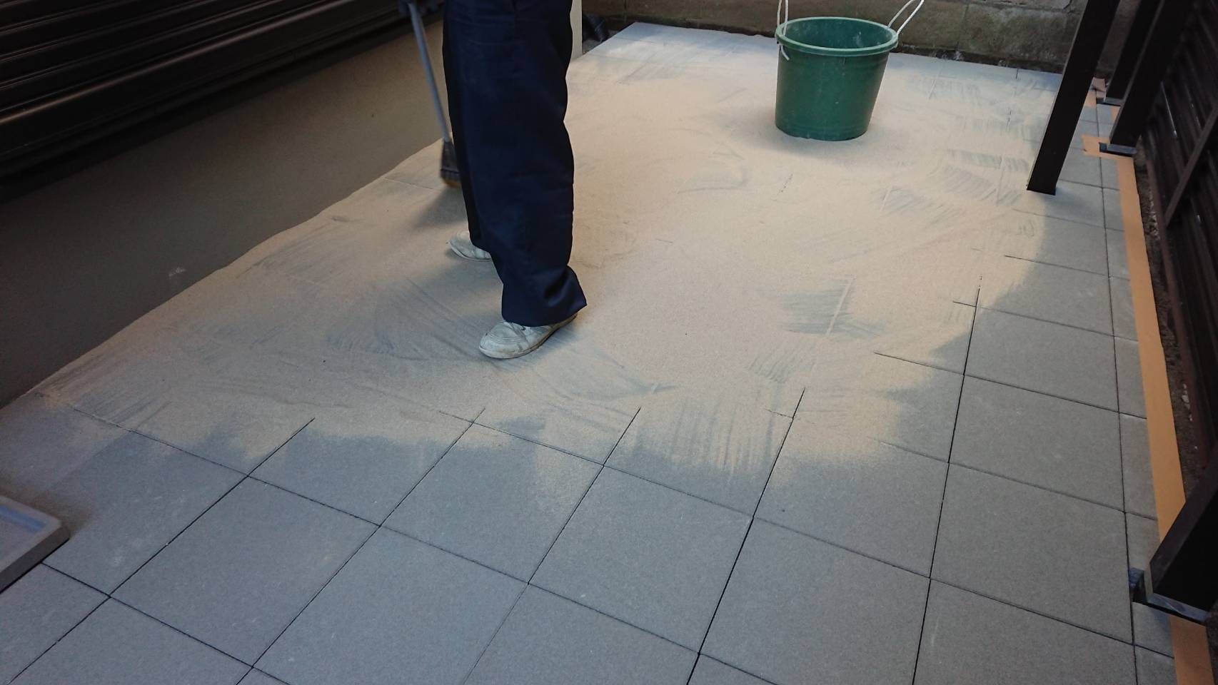 透水性インターロッキング施工